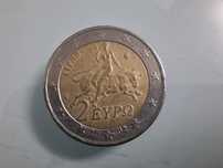 Moeda 2€ Grega Grecia 2002 Erro Impressão Cunhagem Valiosa