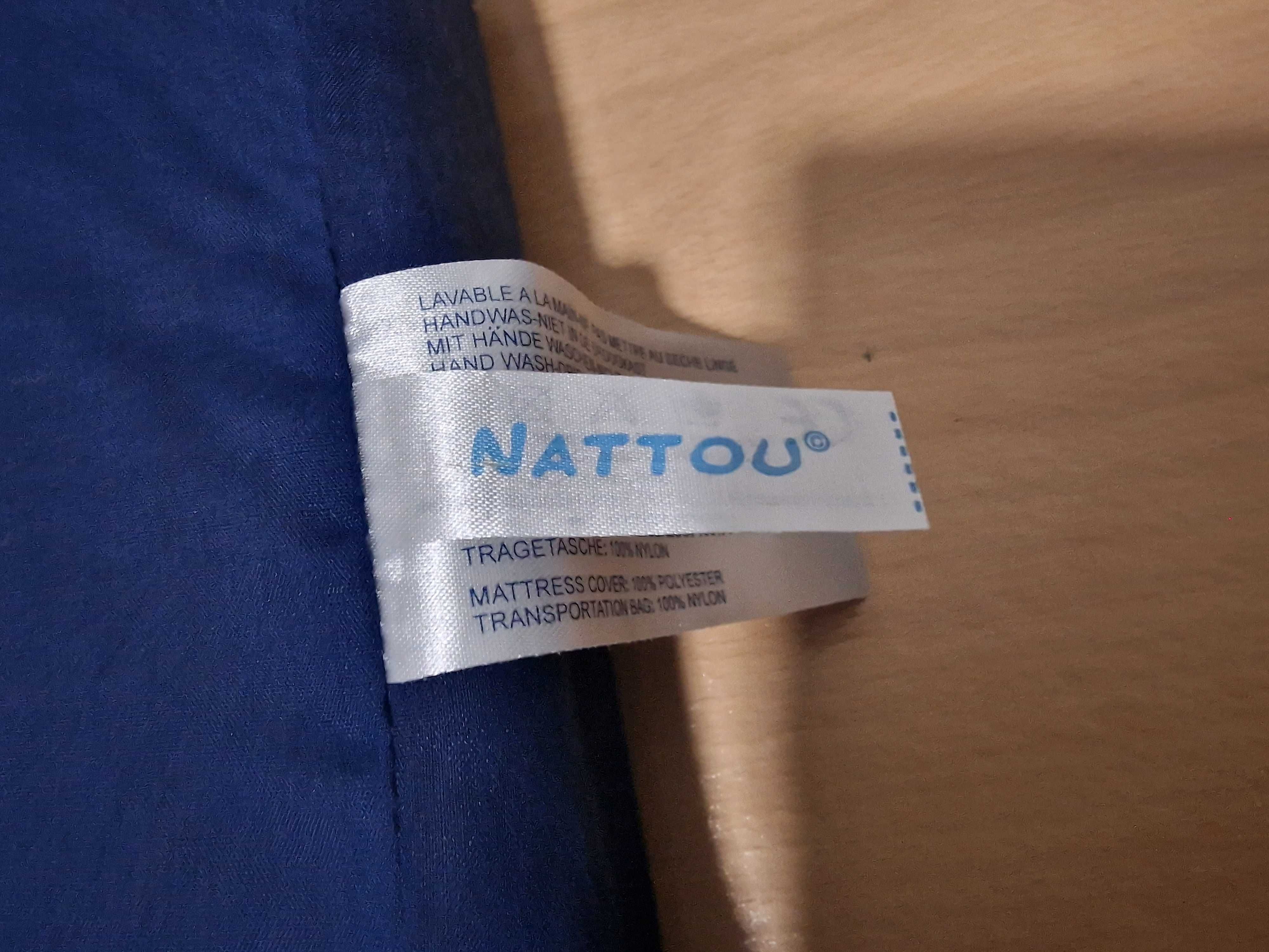 Colchão micro-fibra azul da marca Nattou