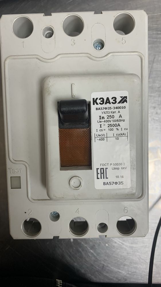 Автоматический выключатель кэаз 2500а ва 57ф35-340010