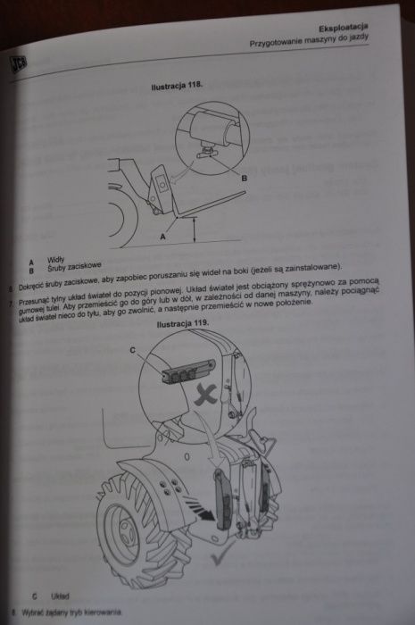 Podręcznik operatora ładowarka teleskopowa JCB modele