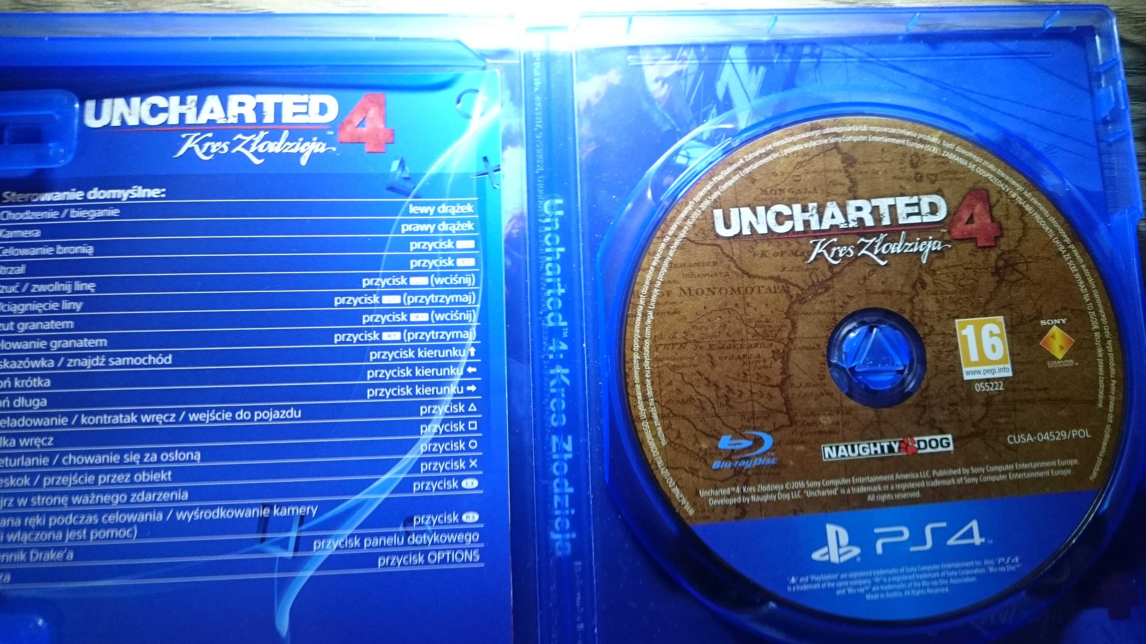 Gra Uncharted 4 PL PS4  Playstation 4 GTA Spiderman Wiedźmin