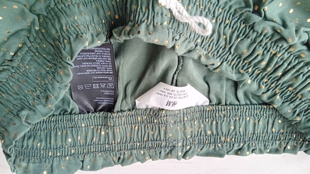 Krótkie spodenki H&M 170 w zlote kropki