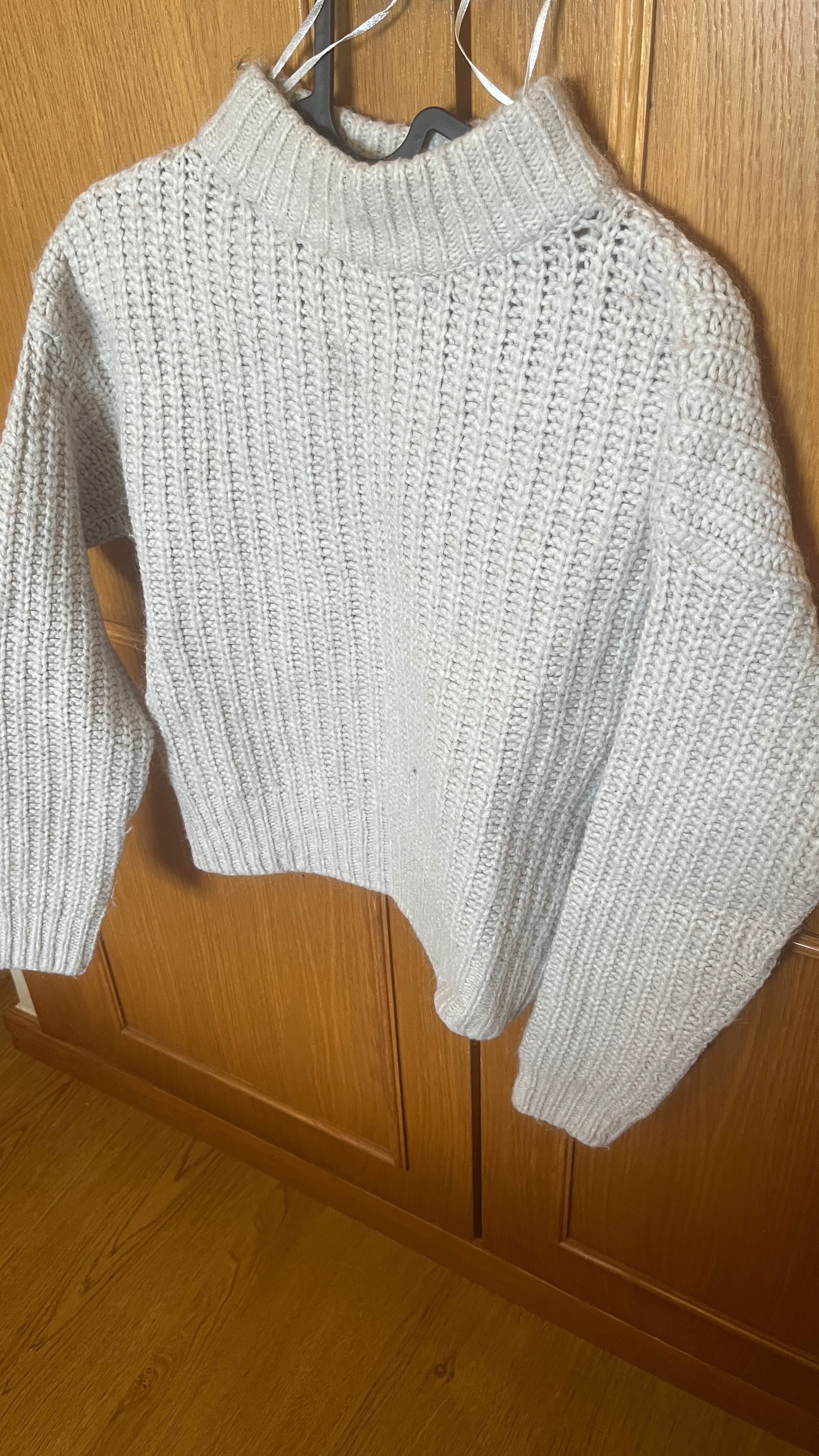Camisola Malha Grossa Gola – Creme H&M XS