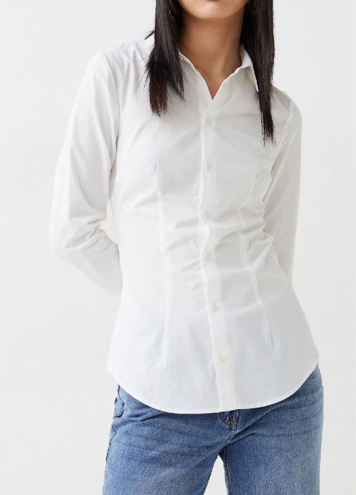 Блуза біла з відкритою спинкою H&M s