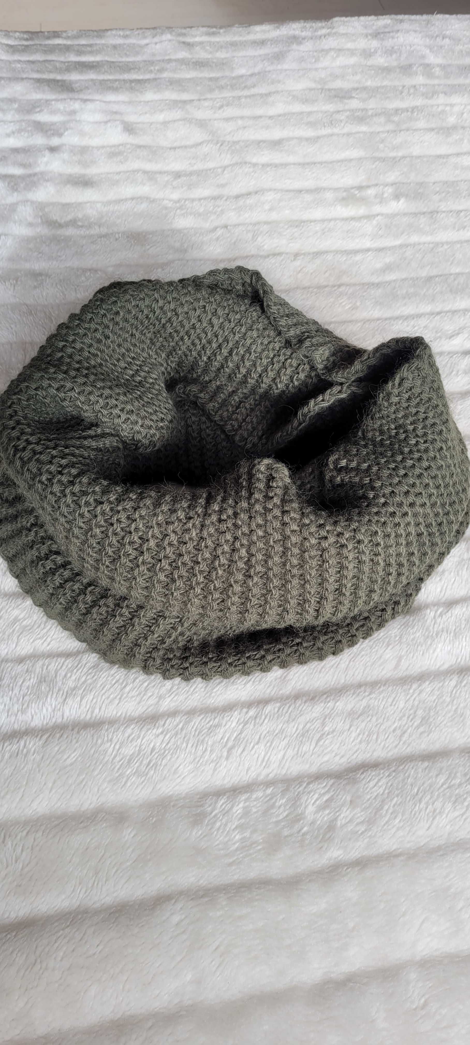 Zielony khaki komin PaMaMi,unisex