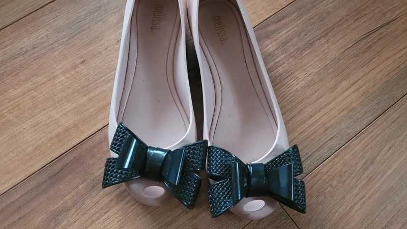 Melissa buty balerinki r. 37 wkładka 23cm kokarda oryginalne