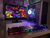 Zestaw do Gier i5 4x3.4GHz/GTX-570/Ram-16GB/SSD+500GB/ARGB/Monitor 22'
