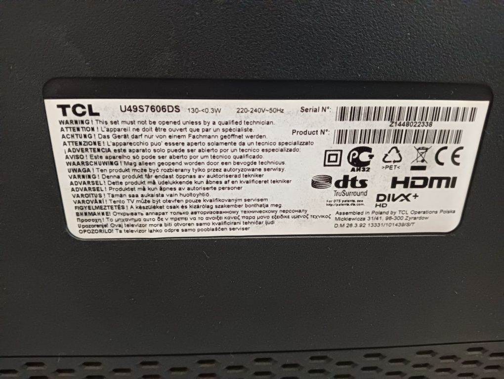 Telewizor TCL 49 cali