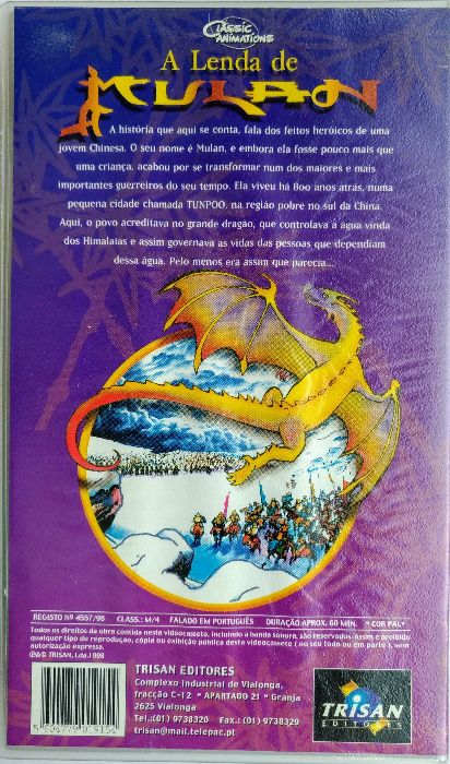 A Lenda de Mulan (em VHS)