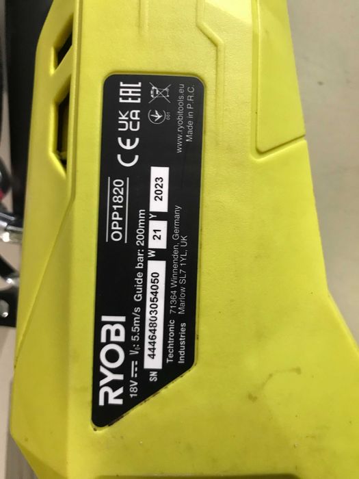 Висоторіз ланцюговий акумуляторний Ryobi OPP1820 18В ONE з Англії