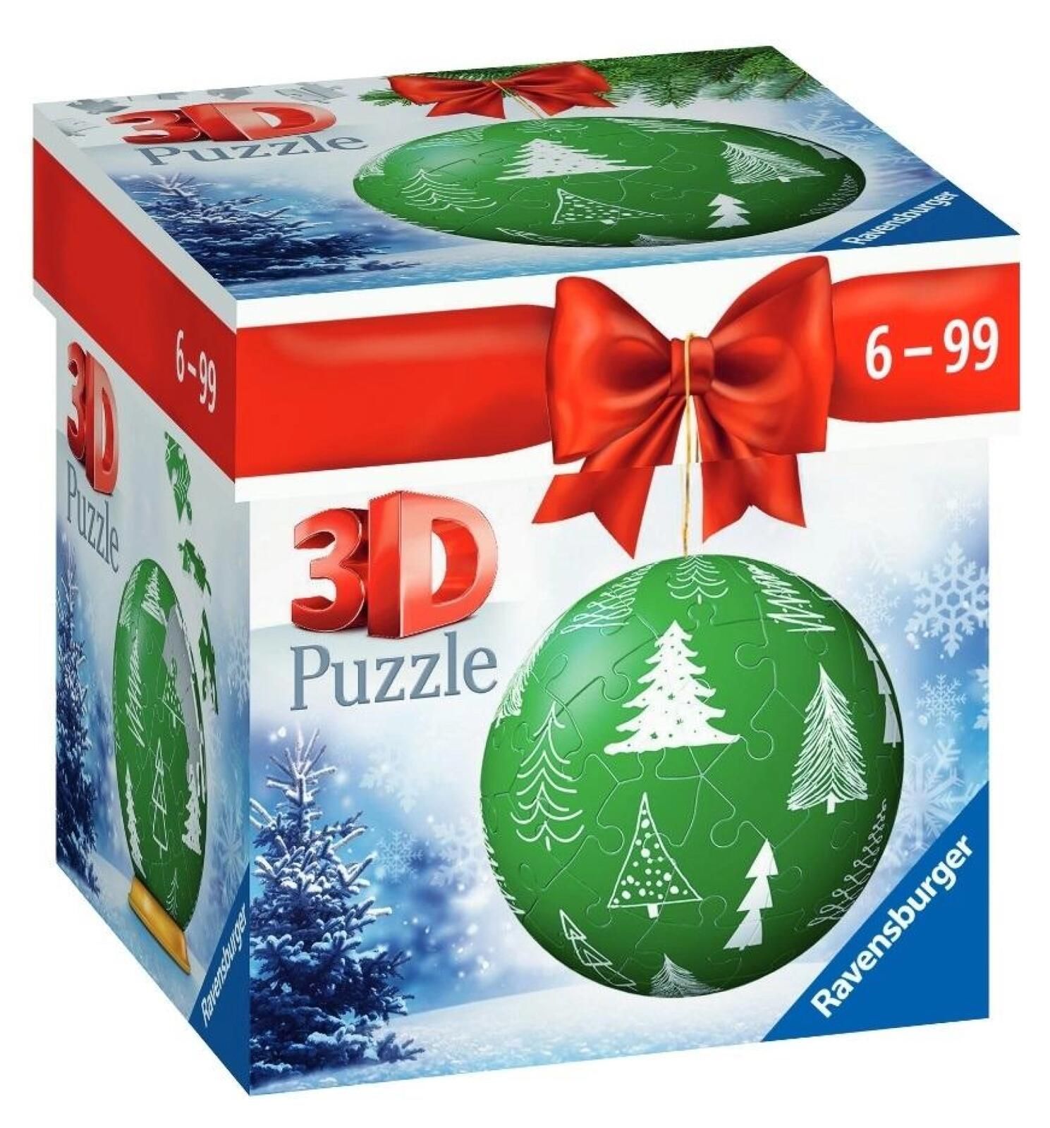 Puzzle 3d 54 Świąteczne dekoracje motyw 3 pudełko,84x86x82 mm