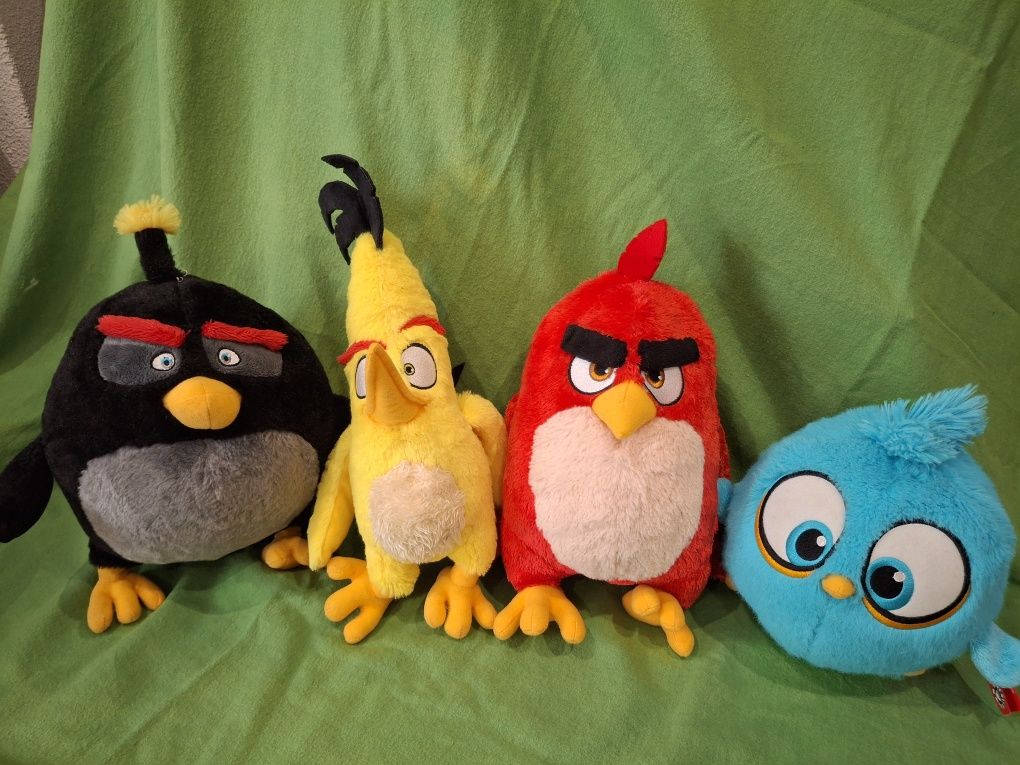 Angry birds, azul, preto, vermelho, amarelo