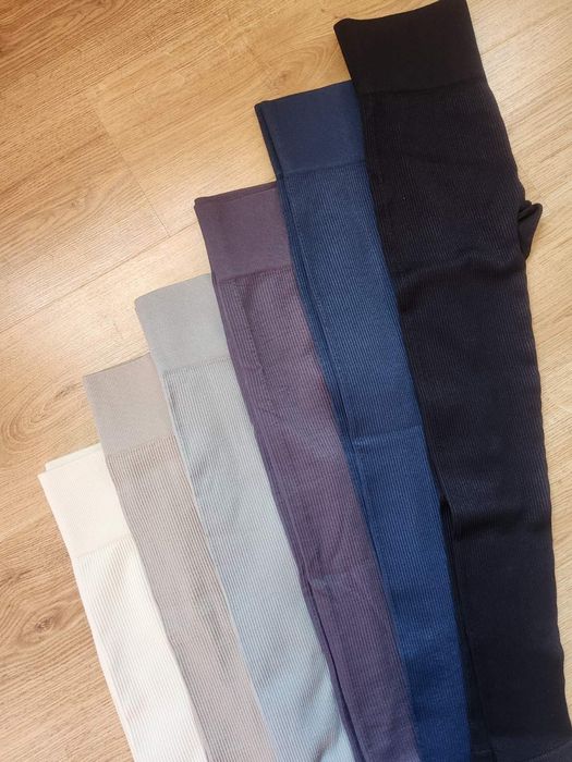 Лосины леггинсы спортивные рубчик для спорта леопард пуш-ап