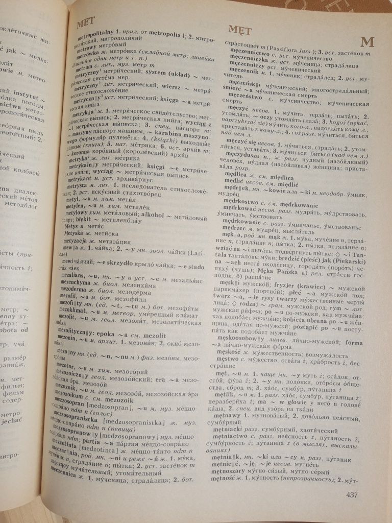 Stary słownik polsko-rosyjski rosyjsko-polski 4 tomy