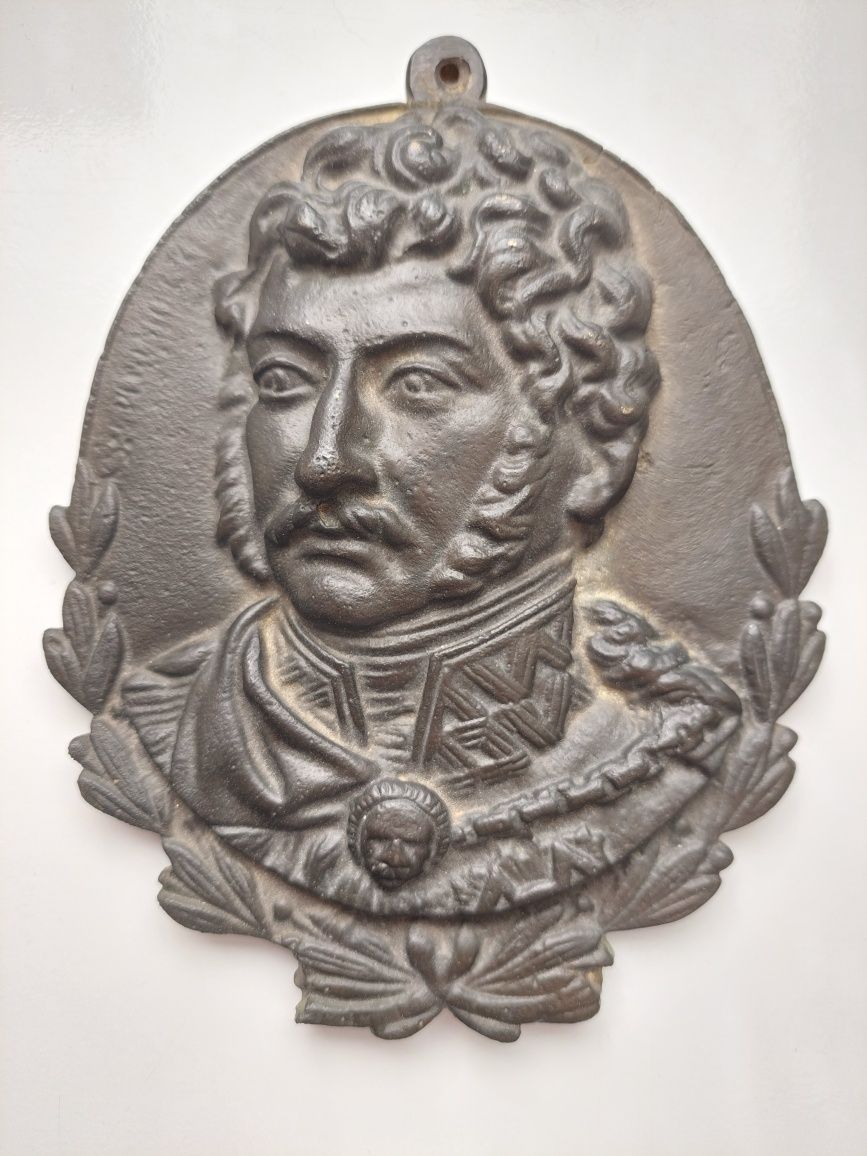 Plakieta, medalion z wizerunkiem Ks. Józefa Poniatowskiego (patriotyk)