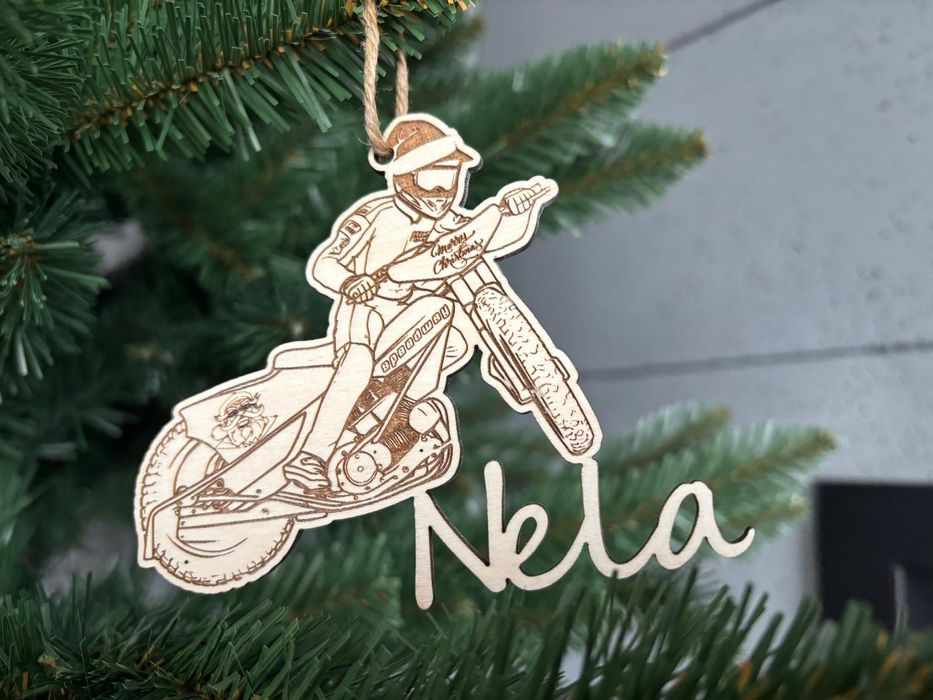 Bombka drewniana/ Zuzlowiec z imieniem /bombka personalizowana / duża