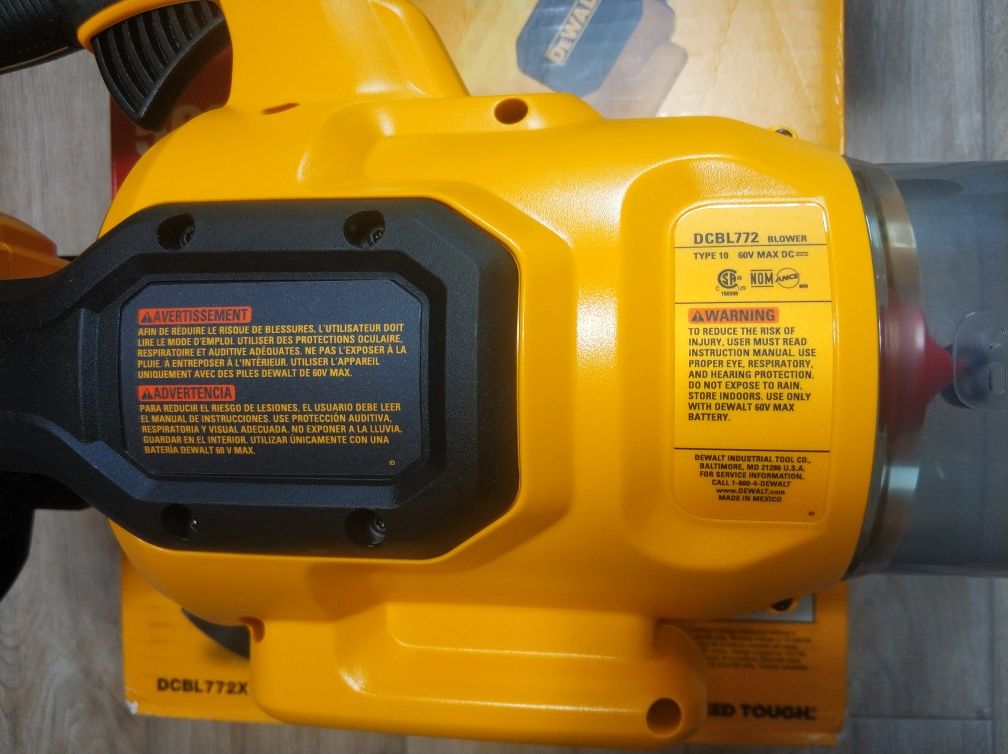 НОВИНКА! Аккумуляторная воздуходувка DEWALT DCBL772 X1 FLEX 60V MAX