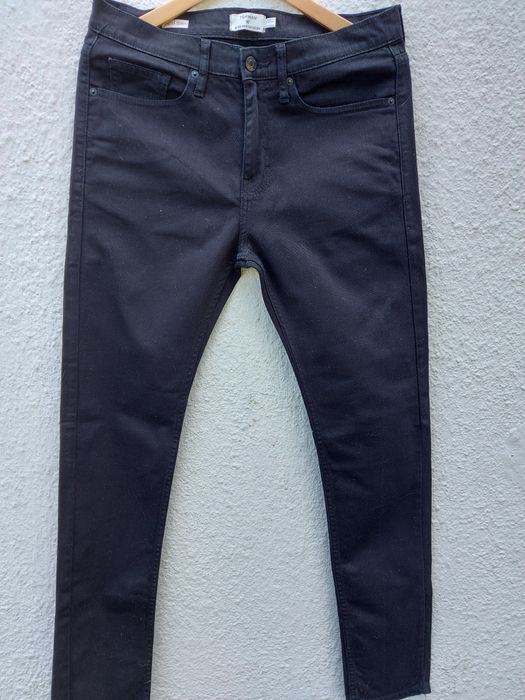 Spodnie czarne męskie zwężane Top Man