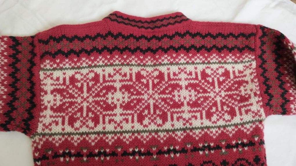 wełniany sweter norweski rozm. 128 cm