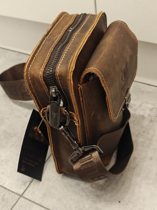 Skórzana saszeta męska