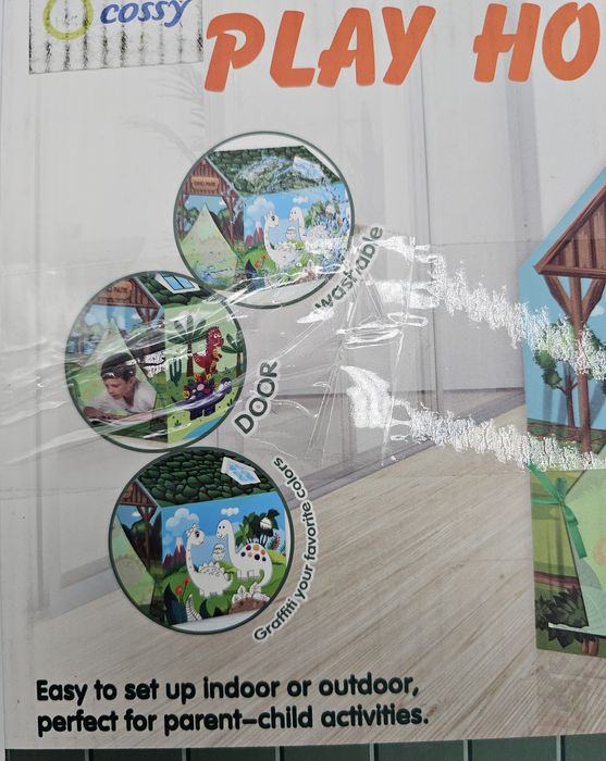 Namiot dla dzieci w dinozaury do kolorowania
