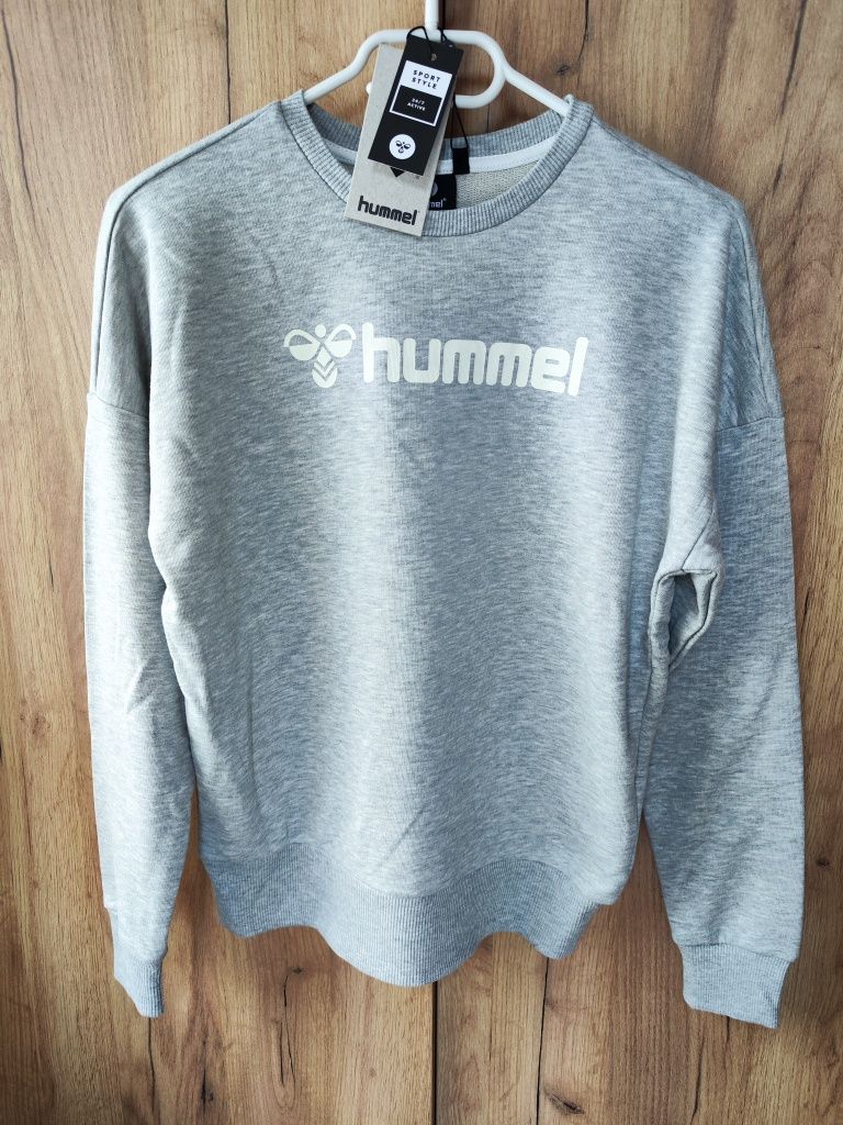 Bluza oversize bawełniana pętelkowa Hummel, rozmiar XS, nowa z metką,