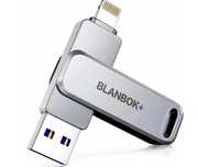 Pendrive Blanbok+ 128 GB Lightning, USB-C srebrny