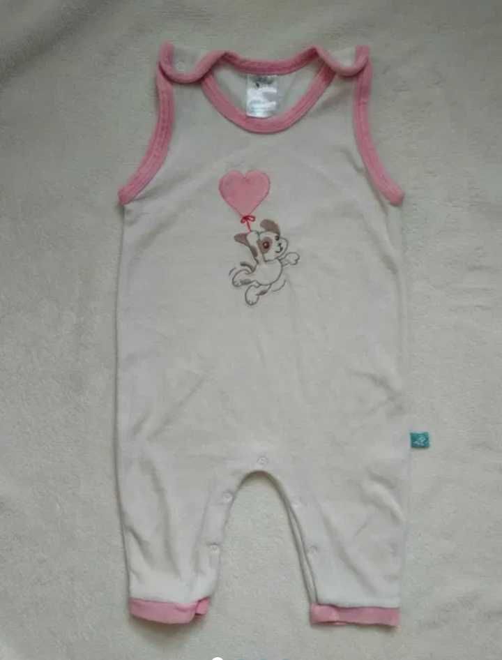 Pajac body dres ciepły welurowy jesień zima 80 86