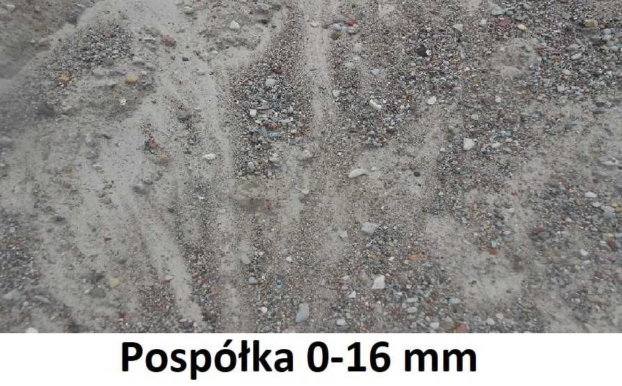 Piasek, Żwir płukany 0-2 mm, 0-4 mm, Pospółka, Piach zwykły zasypowy