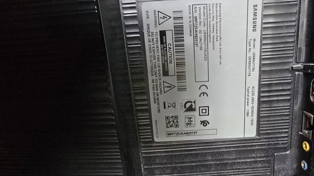 Telewizor Samsung 65" 4K (UHD) z 12m gwarancją