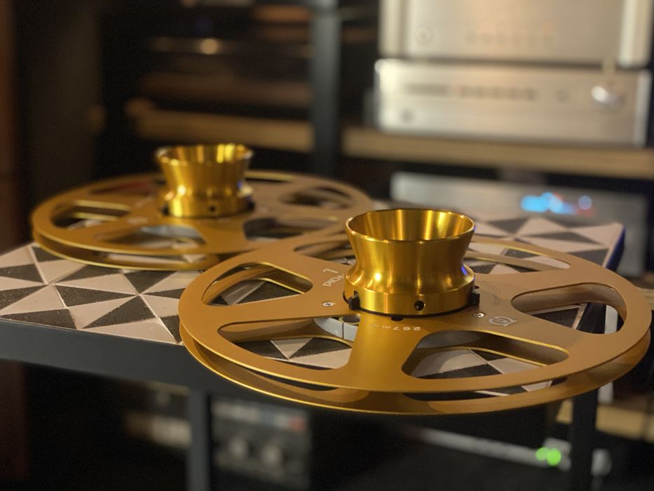 Szpule aluminiowe Pioneer + naby - kolor Złoty