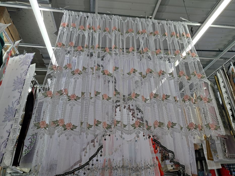 Firanka gotowa na przelotkach 160x400