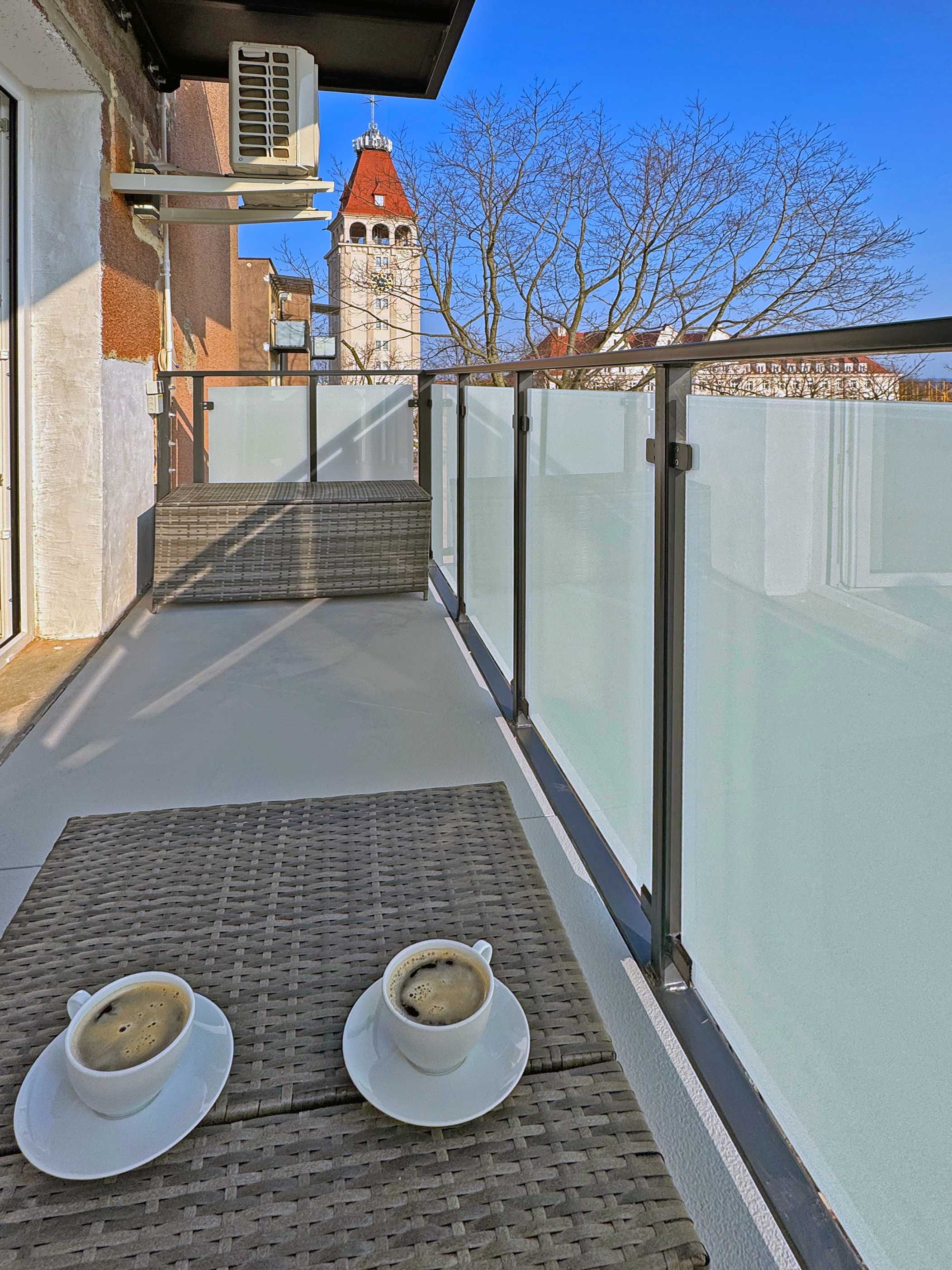 Nowy apartament z widokiem na morze 400m od plaży