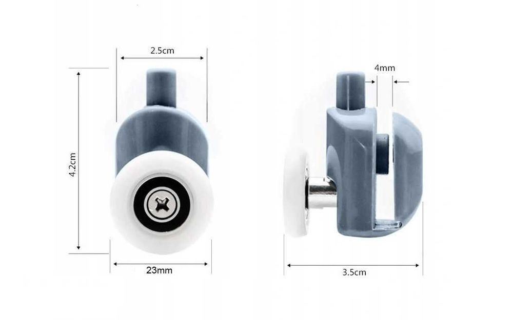 Rolka do kabiny prysznicowej średnica kółka 23 mm  1 szt