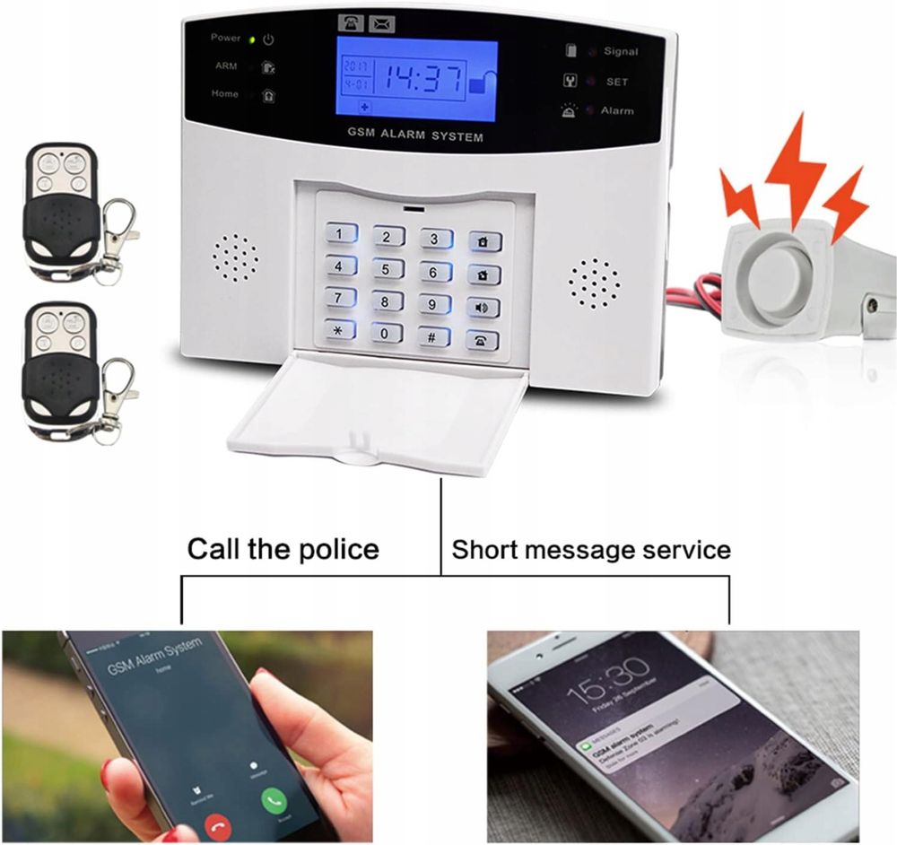Domowy system alarmowy WiFi GSM, 2-drożny interkom głosowy