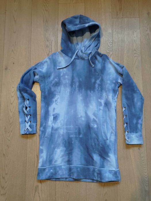 Bluza Hollister S kangurka z kapturem niebieska mega jakość kurtka