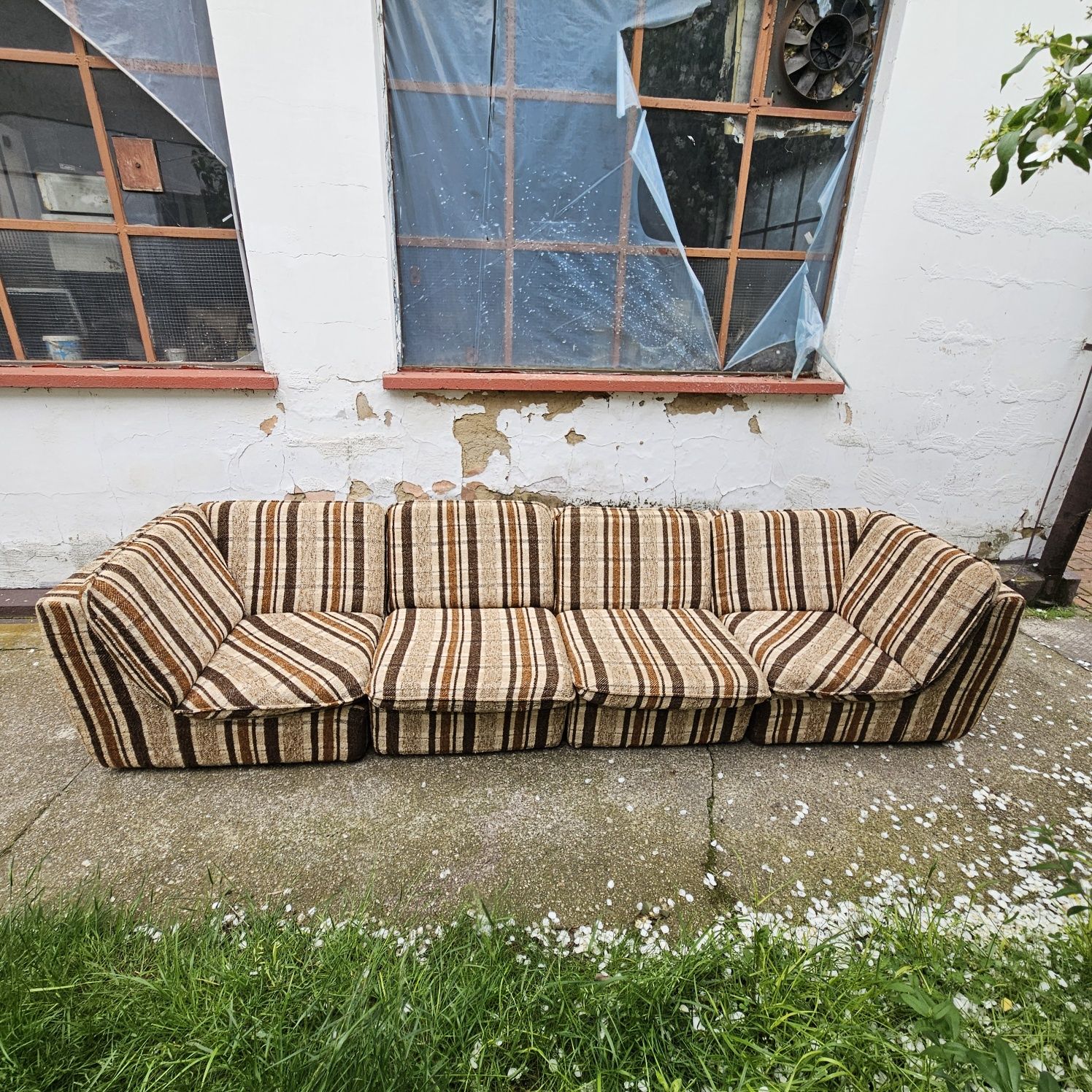 Zestaw wypoczynkowy Moduły vintage sofa lata 70.