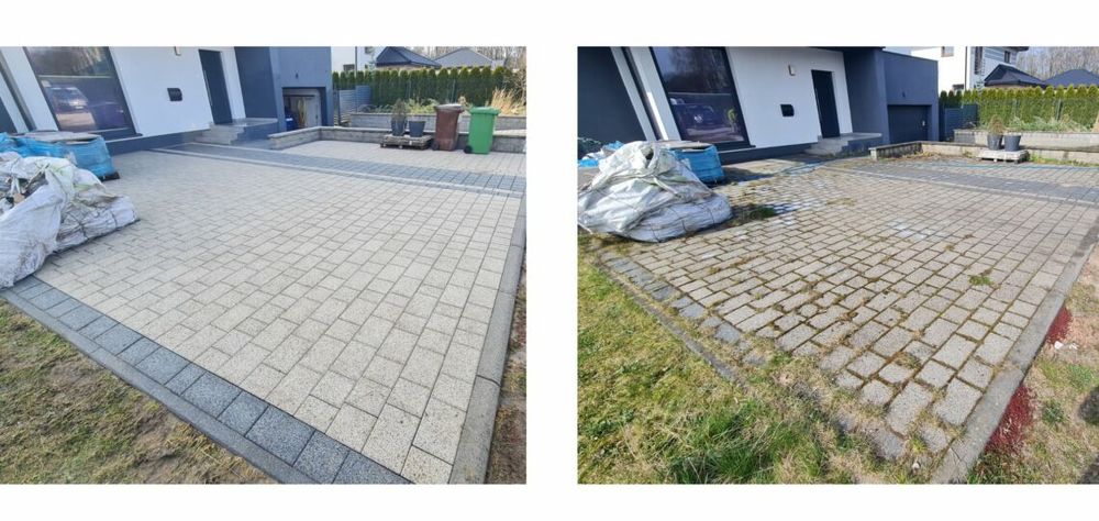 Profesjonalne mycie kostki brukowej elewacji dachów tarasów ogrodzeń