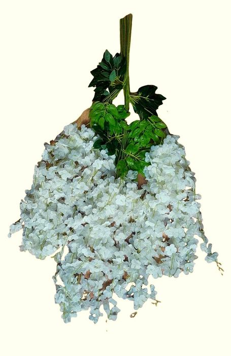Sztuczne Kwiaty Girlanda Wisteria Bluszcz Dekoracja 12szt 110cm4kolory