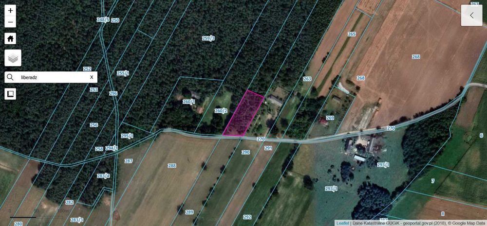 Sprzedam las mieszany 70 letni z działką budowlaną