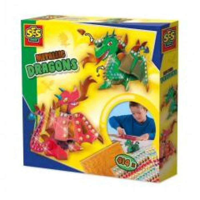 Metaliczne ozdabianie smoków SES pudełko,