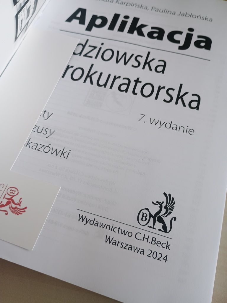 Aplikacja sędziowska i prokuratorska 2024 nowa ksiazka 7 wydanie