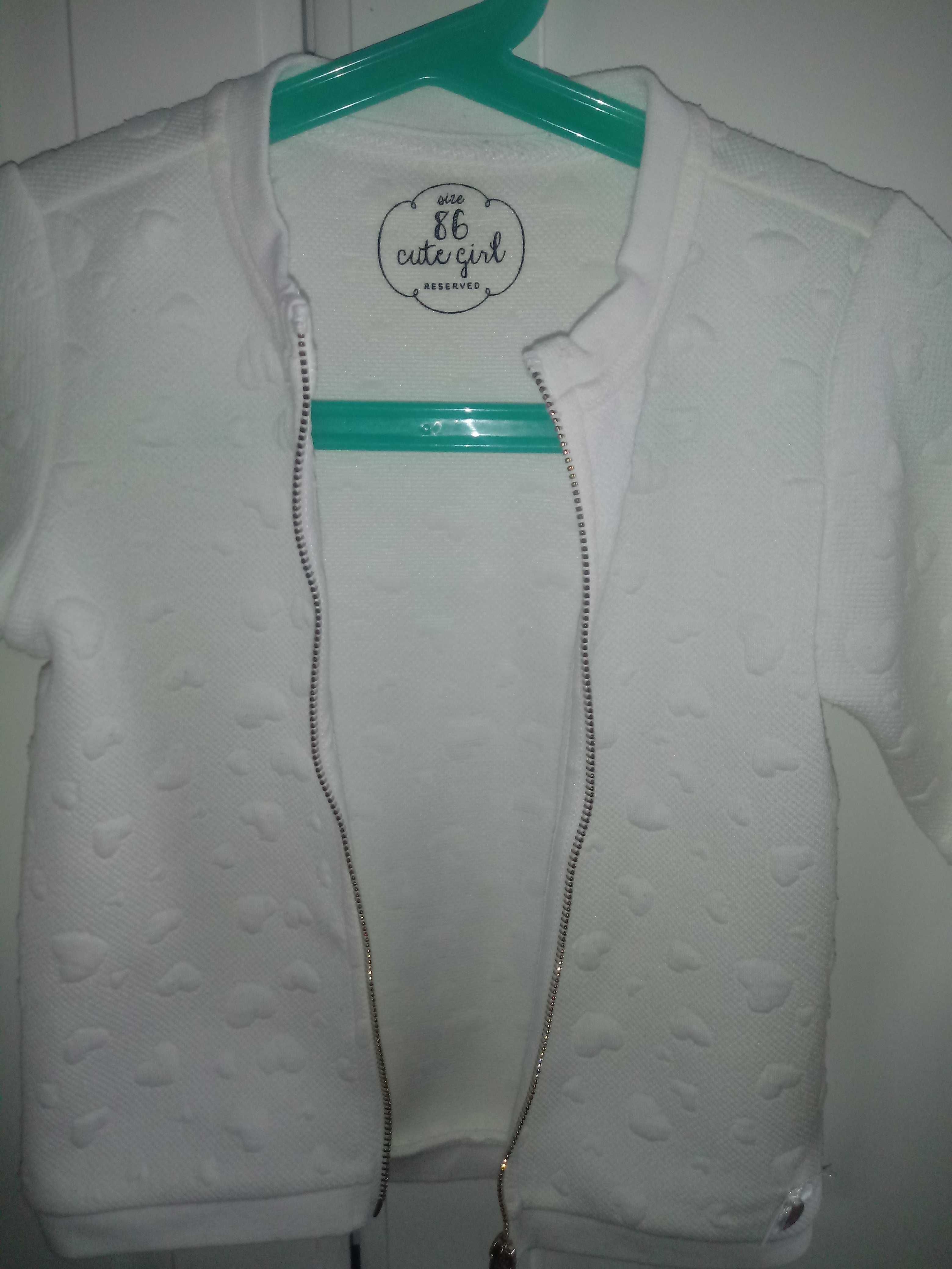 Reserved 86 śliczna stylowa bluza/kurteczka dla dziewczynki