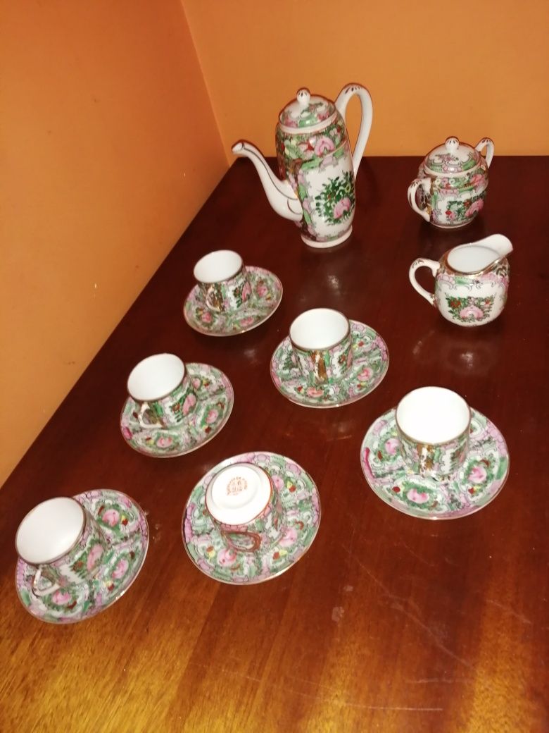 Serviço de café porcelana fina chinesa