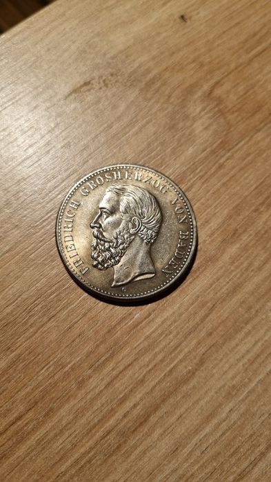 Funf Mark 1891 Fryderyk Baden rzadka pozycja
