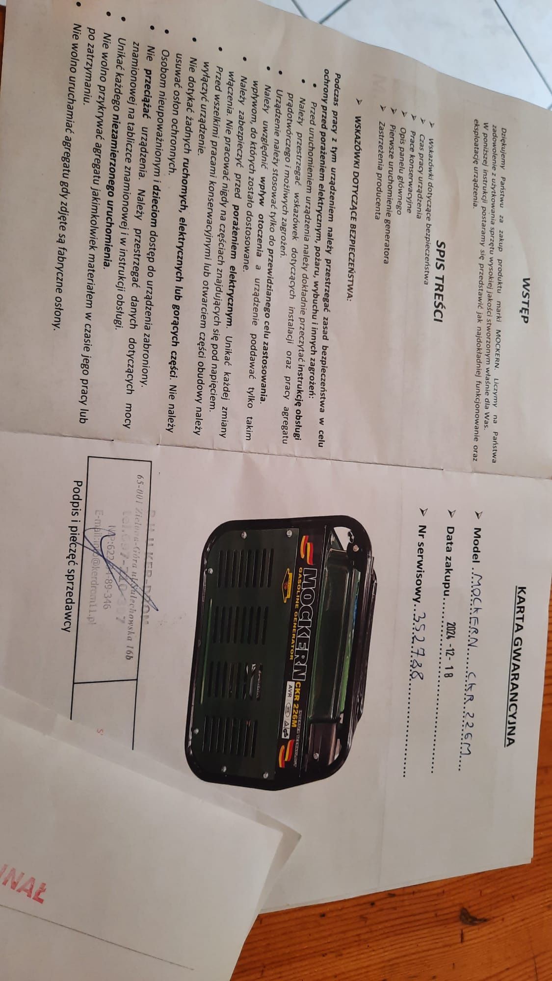 Generator prądotwórczy Mockern CKR 226M