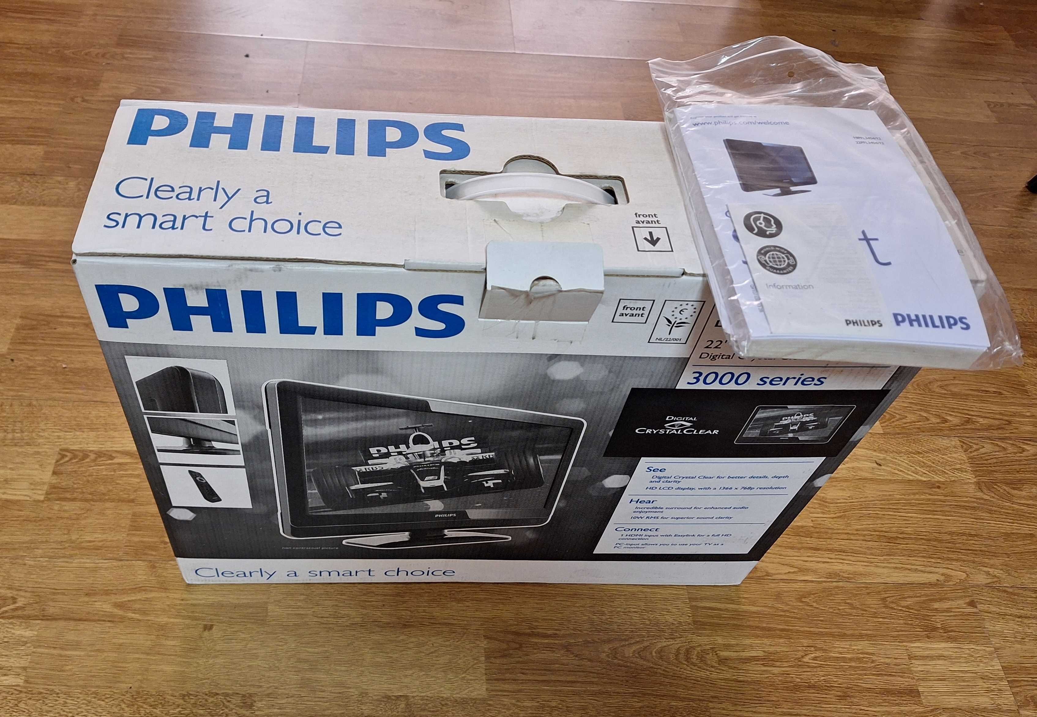 Монитор-телевизор Philips 22PFL3404/12 HDMI, VGA,тюльпаны вх-вых,тюнер