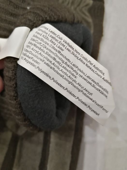 Luvas em pele genuine cor castanho tamanho XL