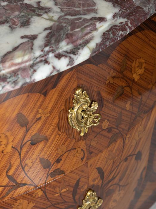 Cómoda Pau santo Mármore Luís XV Mathieu Criaerd, Século XVIII