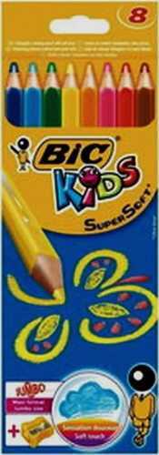 Kredki Super Soft 8 kol. blister BIC